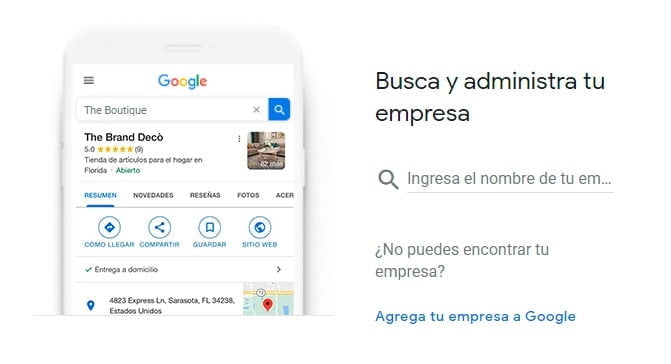 Agrega tu empresa a Google Mi Negocio.