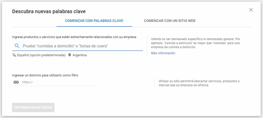 Accede a Google Keyword Planner a través de Google Ads.
