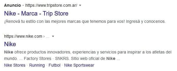 Enlaces patrocinados de NIKE