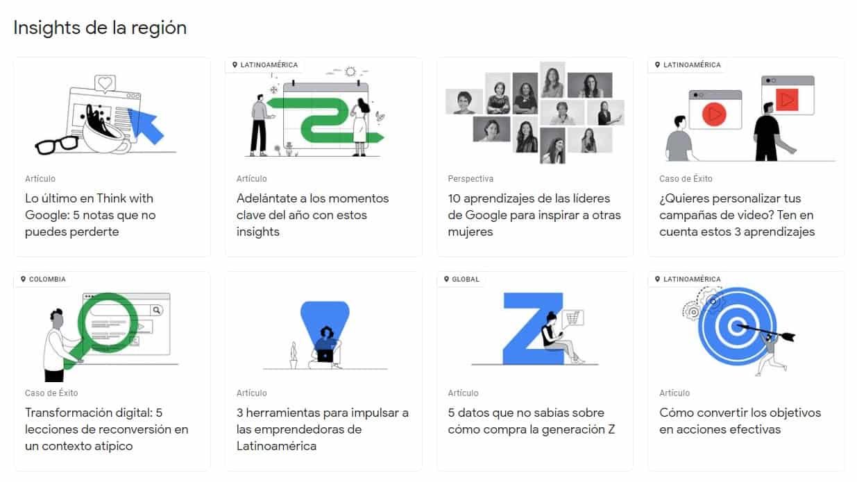 insights de la región de Think with Google