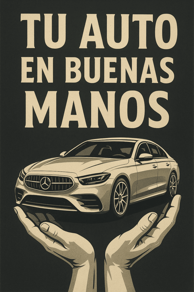 idea de cartel para slogan de taller mecánico de autos de lujo