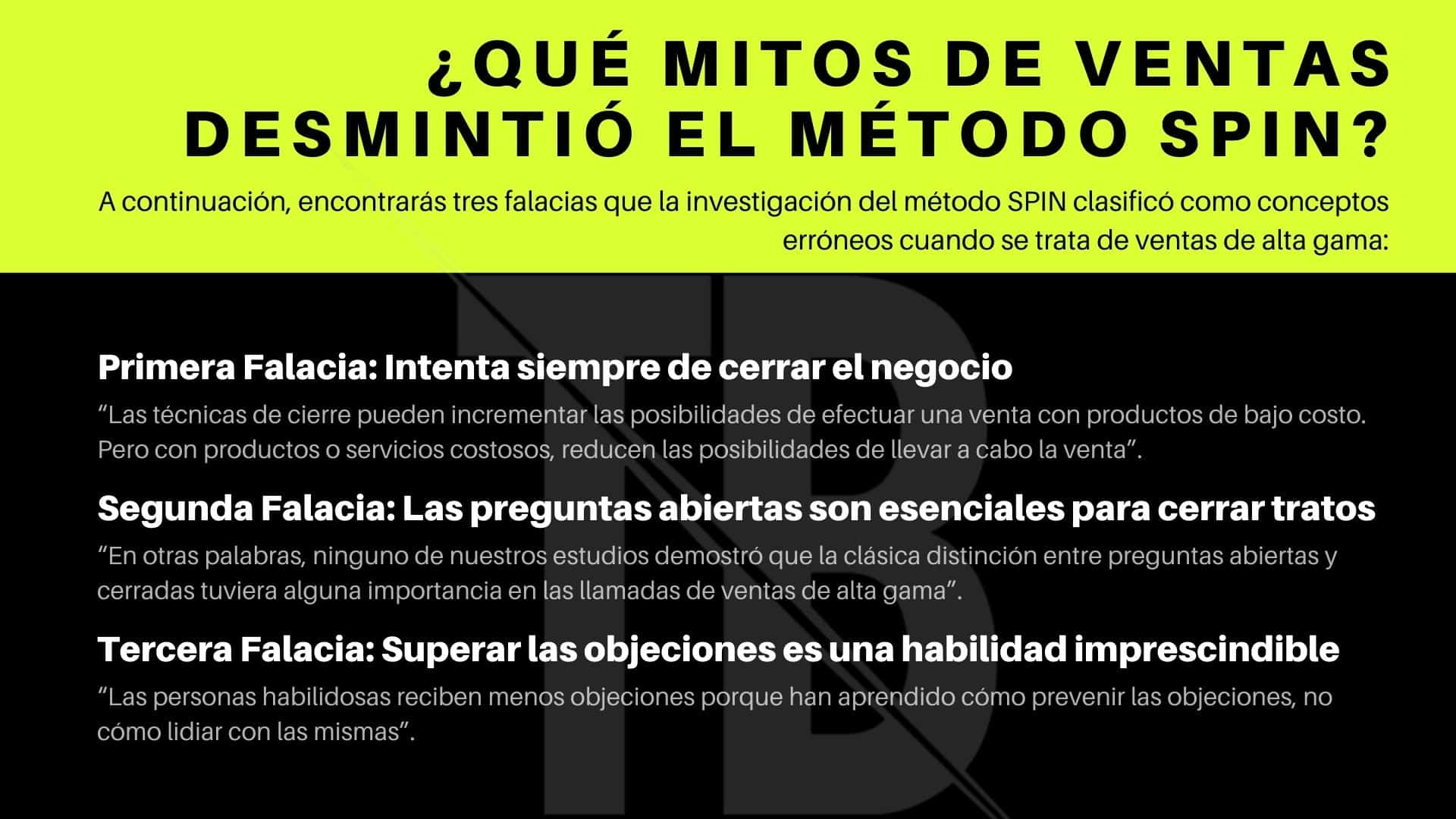 mitos desmentidos por el método spin