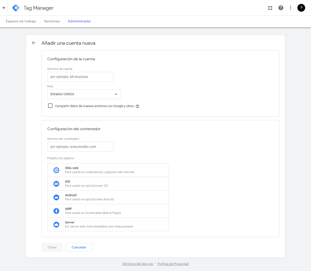 Google tag manager utiliza etiquetas
