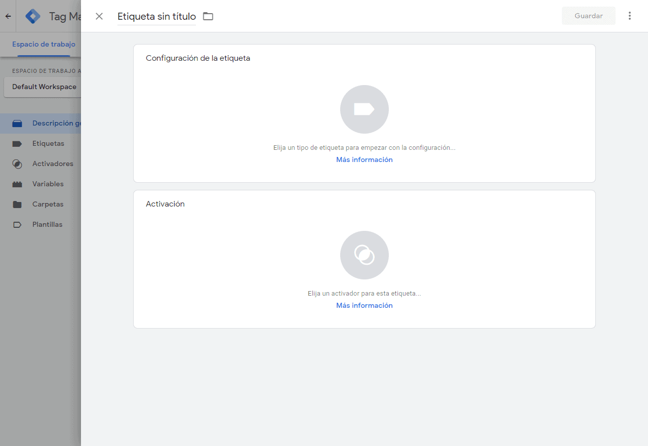 etiquetas configuración gtm