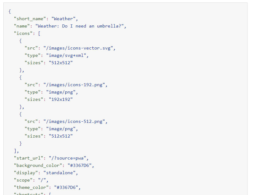 ejemplo de Application Manifest