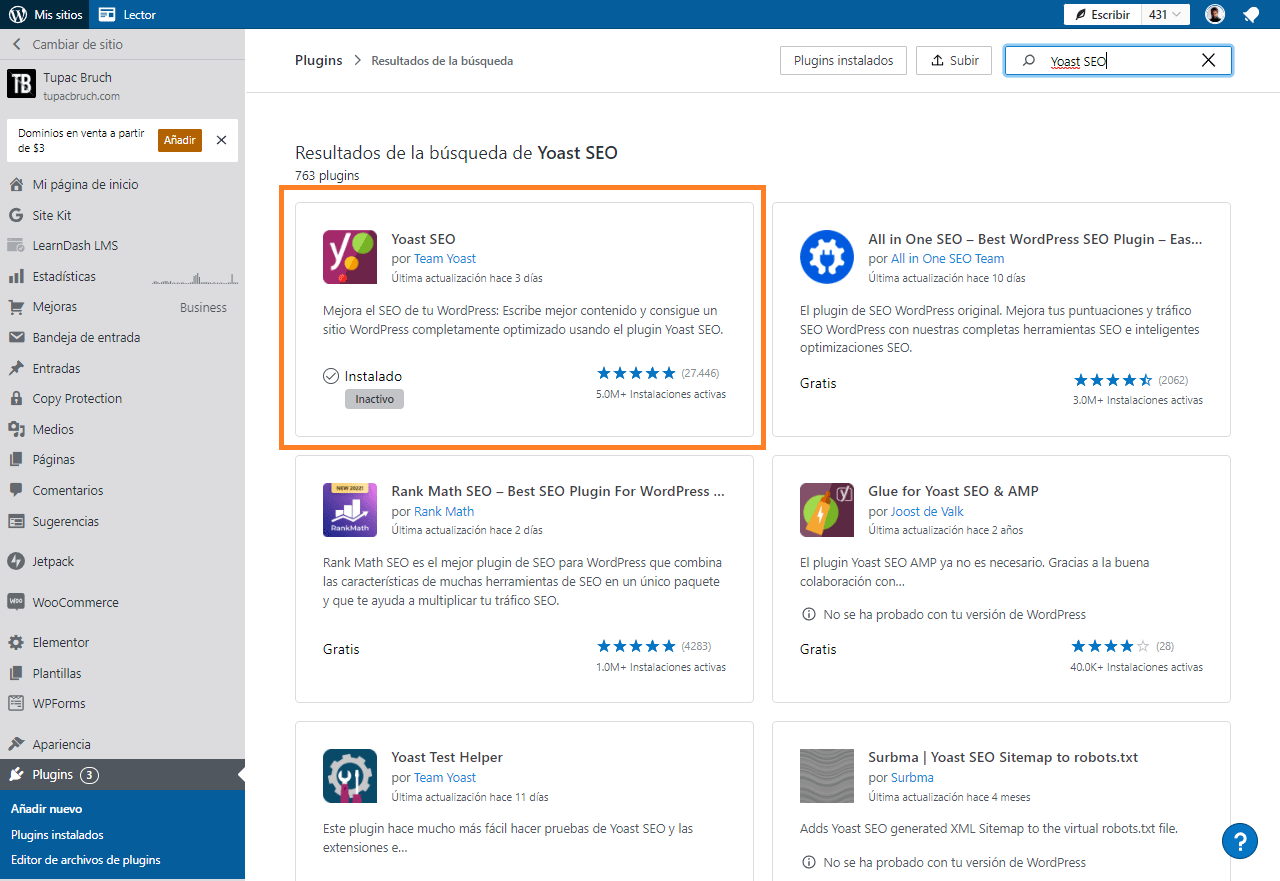 con yoast seo podemos crear redirección 301