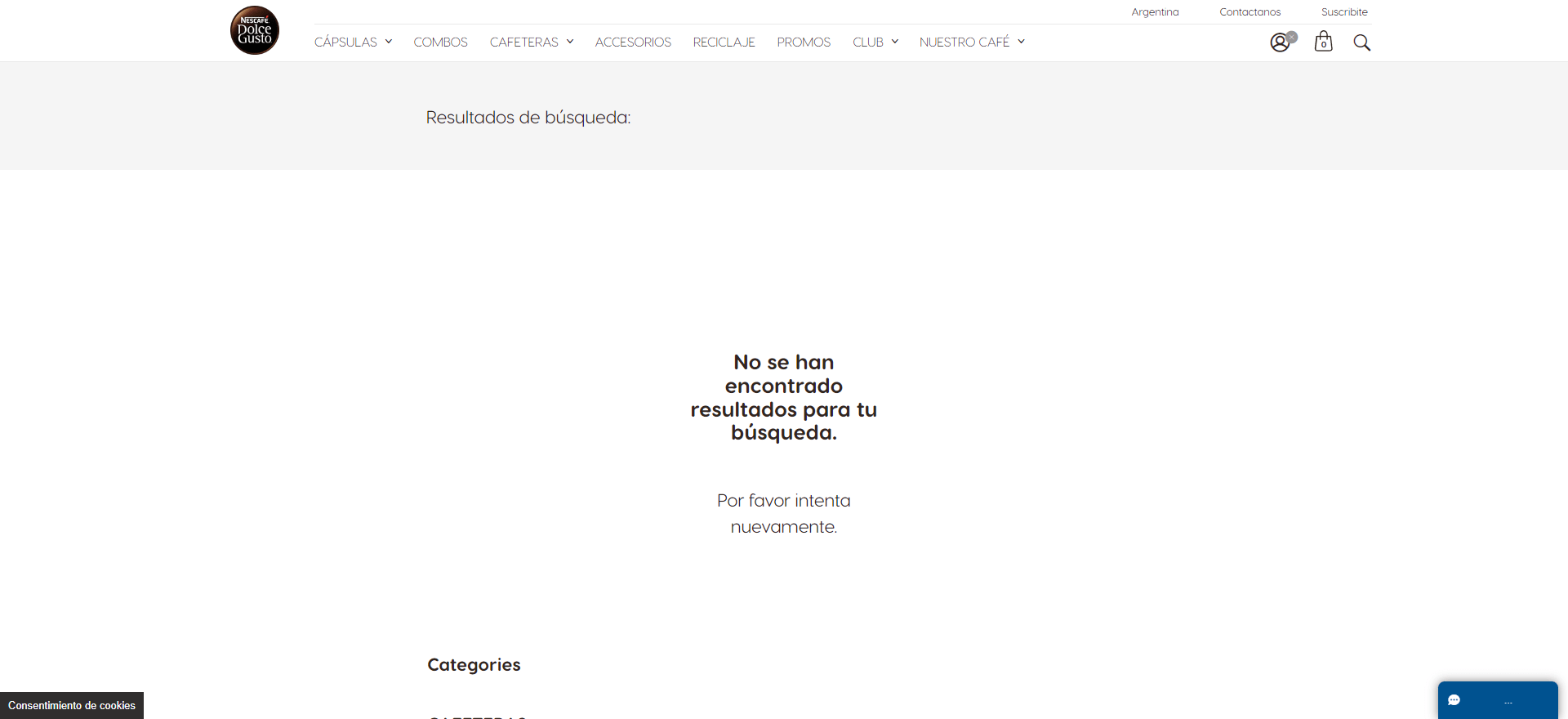 buscador interno web sin parámetro de búsqueda