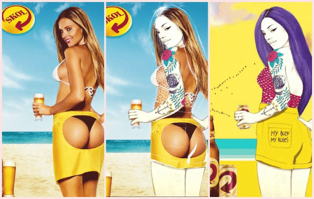 Pero con el avance del feminismo, Skol adaptó su mensaje para mantener un nuevo concepto en su marketing de cervecerías