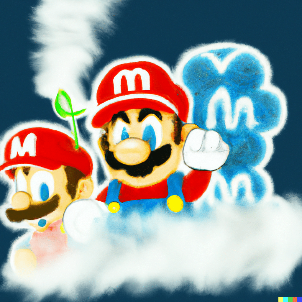 Mario Bros Arte abstracto
