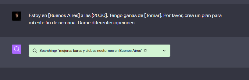 ChatGPT Browsing Plugin buscando información en vivo