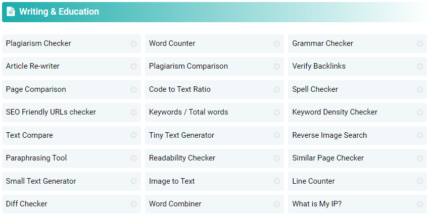 wirting & education tools de prepostseo.com