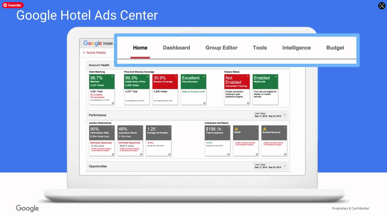Google Hotel Ads Center