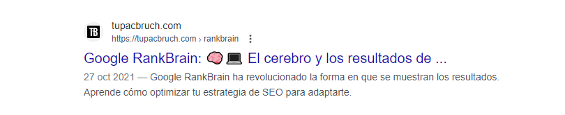 Antes de entender cómo hacer un buen título seo vbeamos un ejemplo de seo title para rankbrain