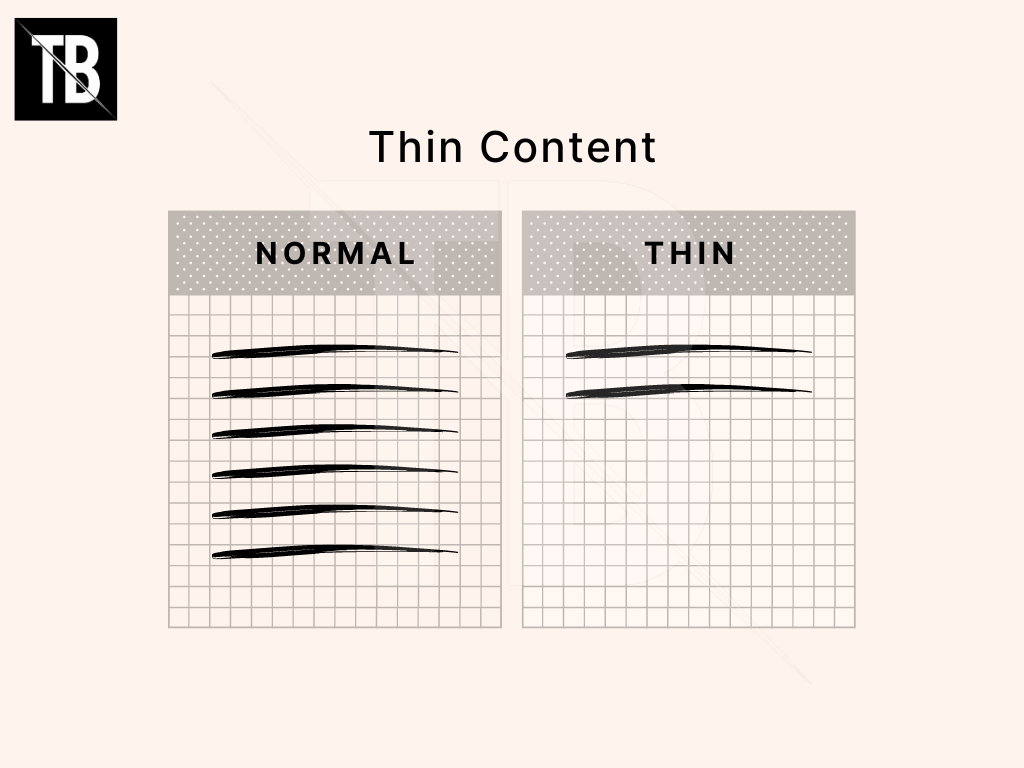 Thin Content ejemplo de penalización