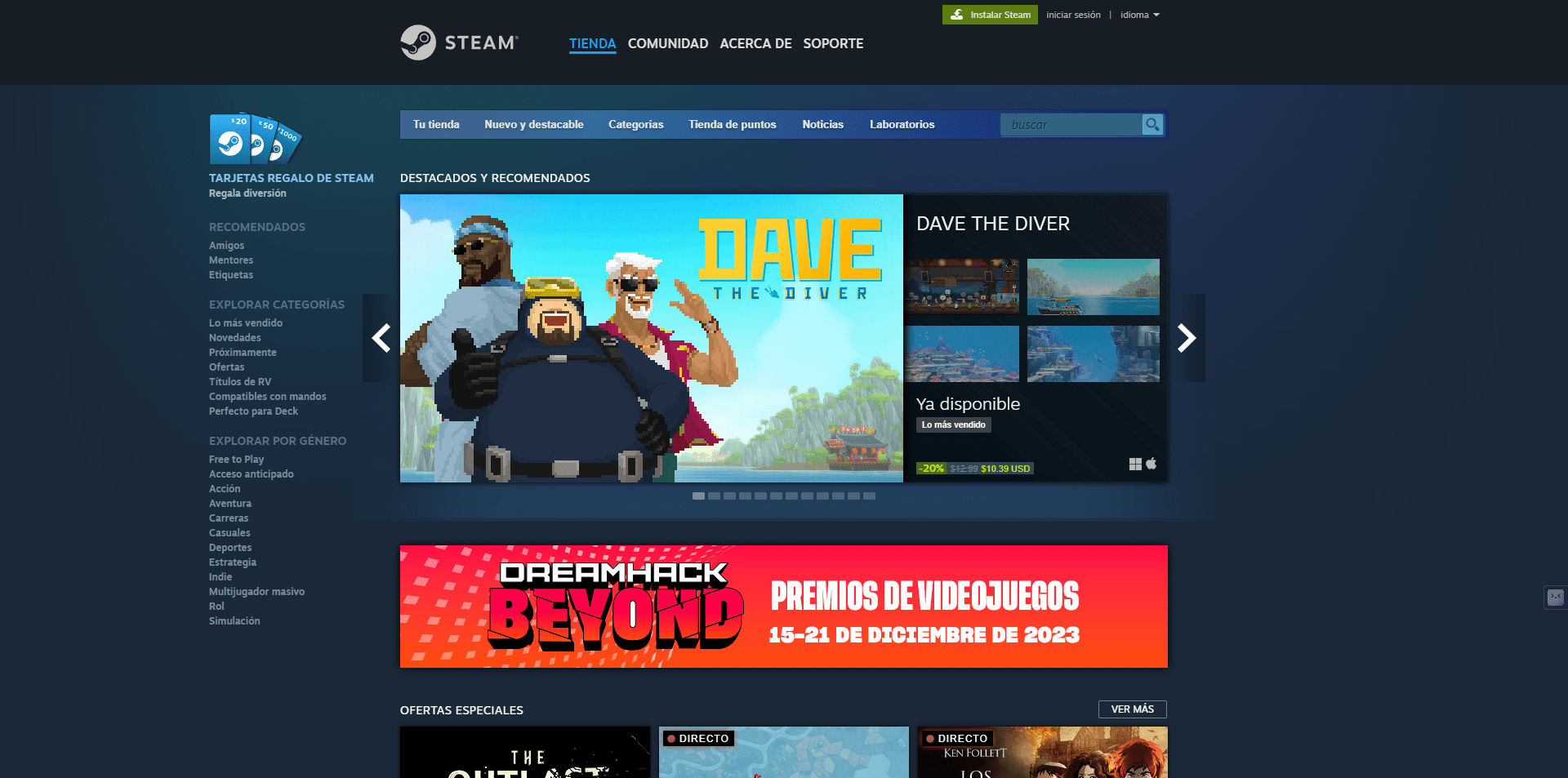 Steam es una tienda online de videojuegos