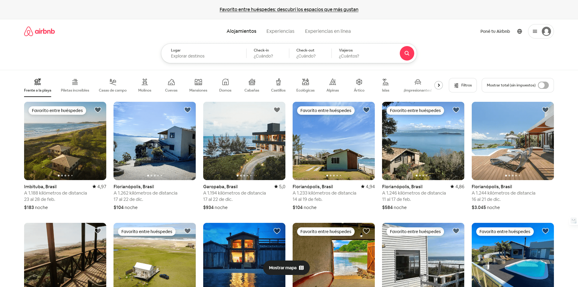 Airbnb es una de las plataformas más populares para alquilar alojamientos únicos de anfitriones locales.