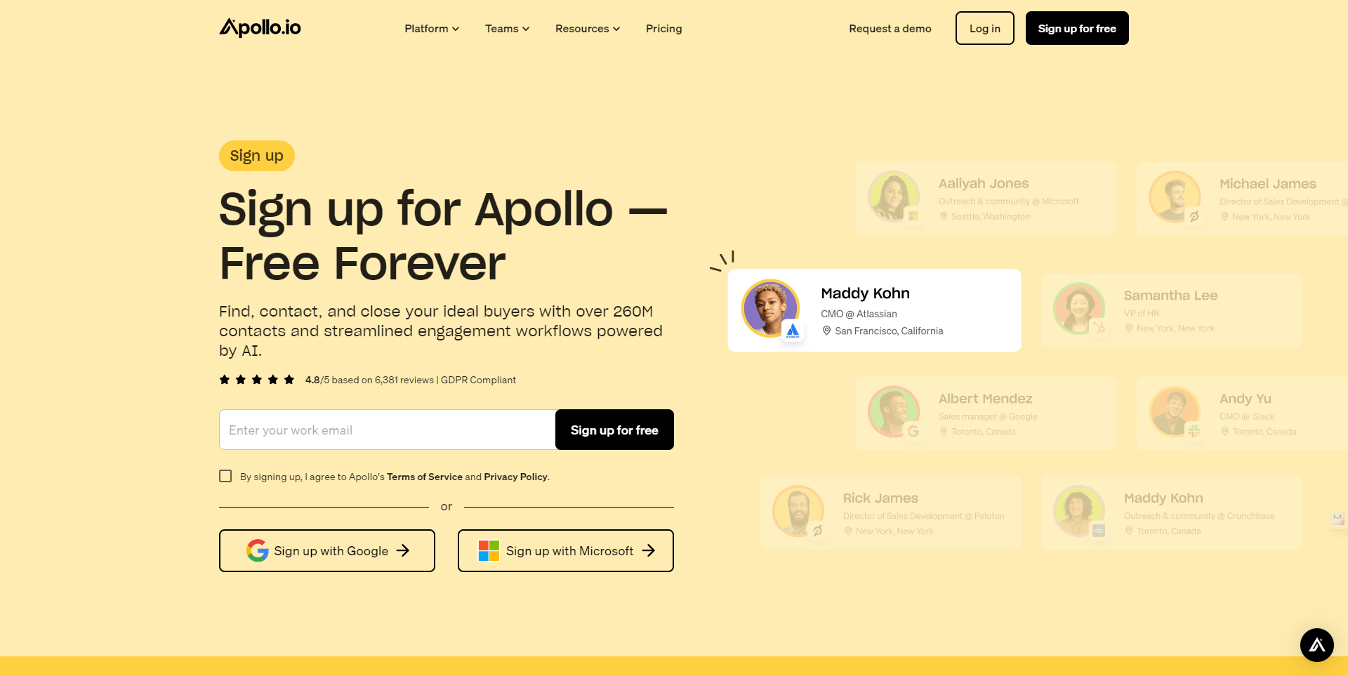 Apollo Es otra herramienta de tipo buscador que sirve para contactar con personas que trabajan en roles específicos en ciertas empresas.