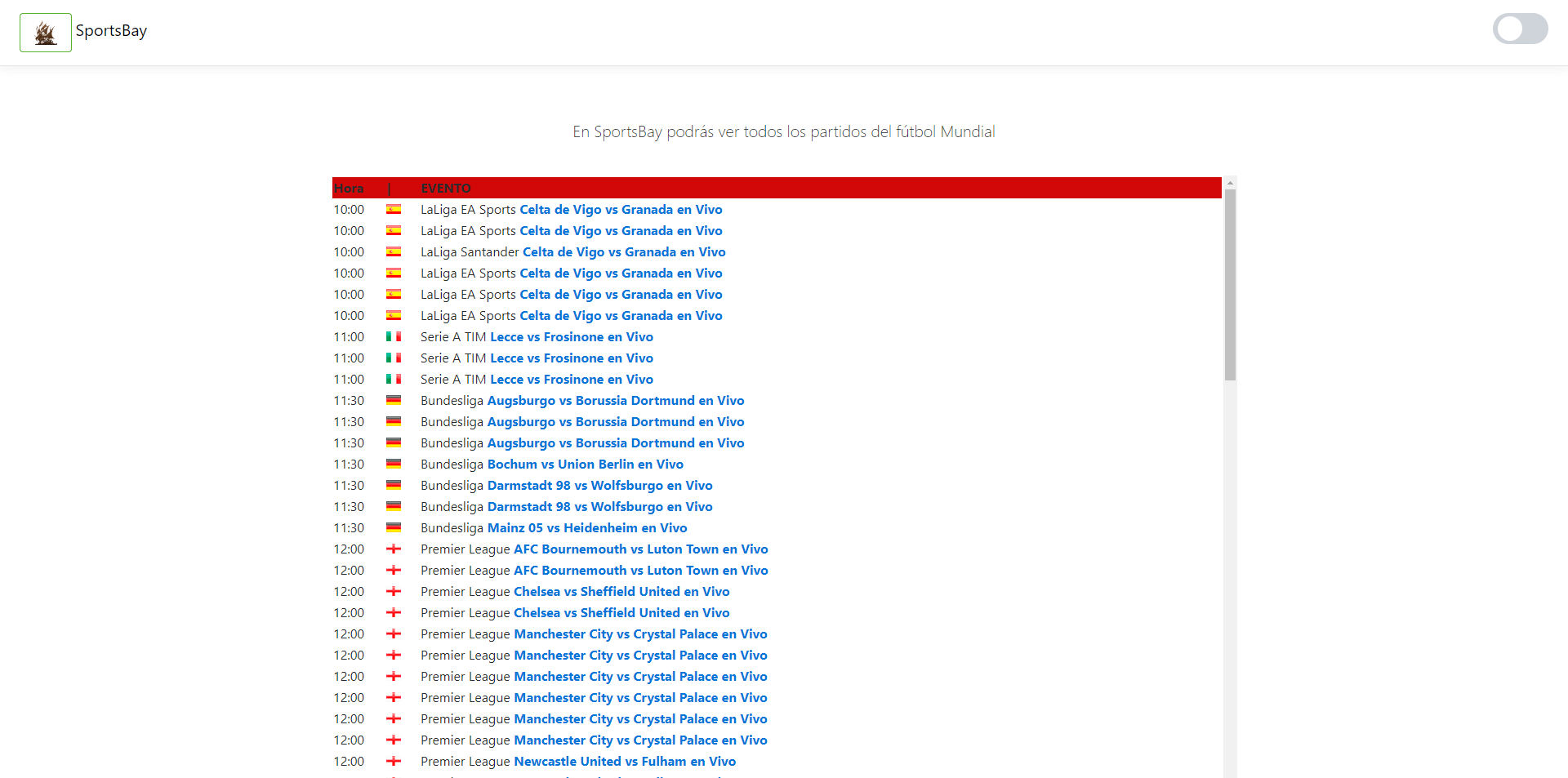 Este es un buscador de Streaming, donde podrás ver transmisiones de tus deportes preferidos, y también el básquet.