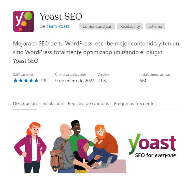 con el plugin de Yoast SEO podemos gestionar toda nuestra metadata