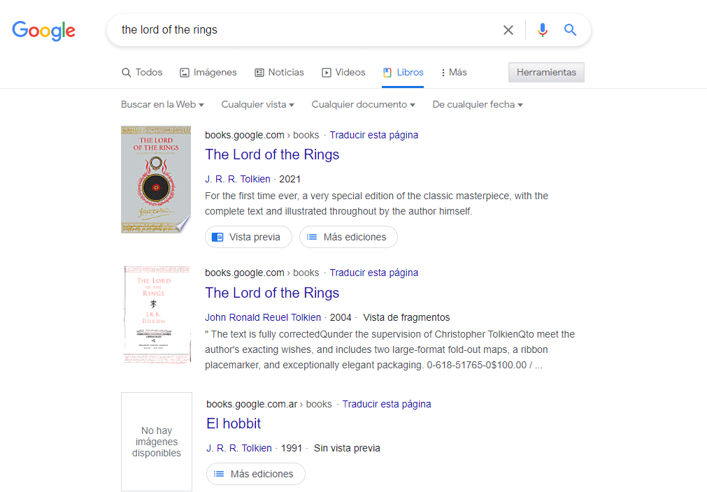 ¿Qué son los Resultados de página en SEO? Ejemplo de libros