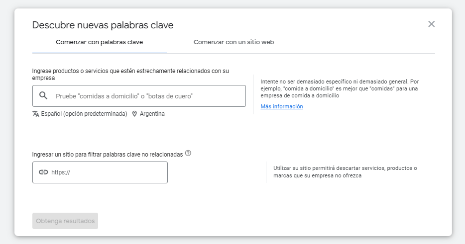 Google keyword planner nos ayuda a encontrar palabras clave relevantes