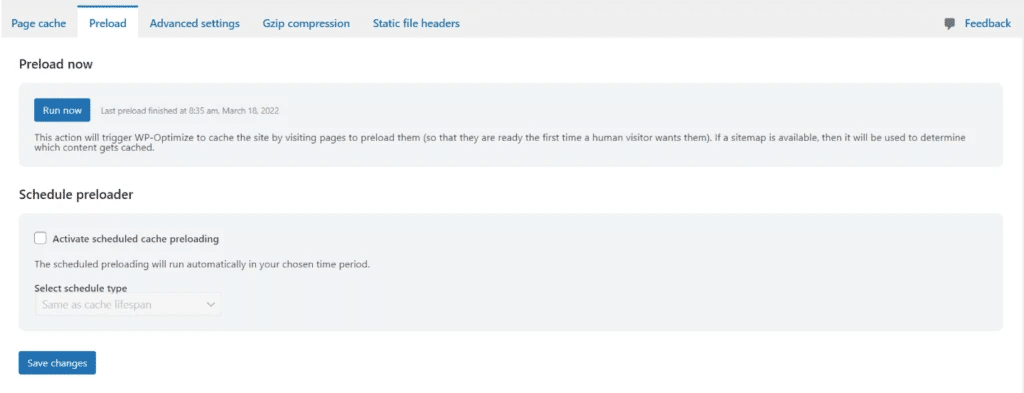 ejemplo de wp-optimize