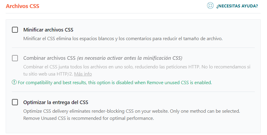 archivos css wp rocket