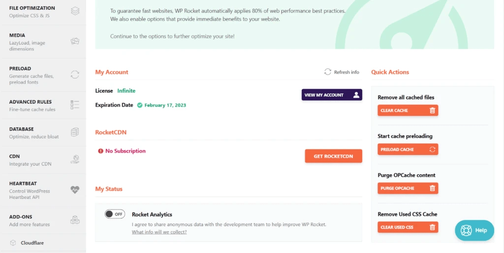 WP Rocket cambió el juego con una interfaz intuitiva y un panel amigable para principiantes.