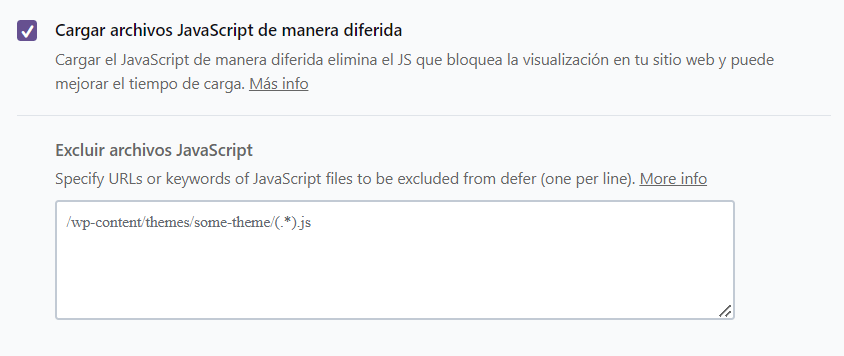 Cargar archivos JavaScript de manera diferida en wp rocket