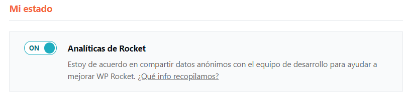 mi estado en wp rocket