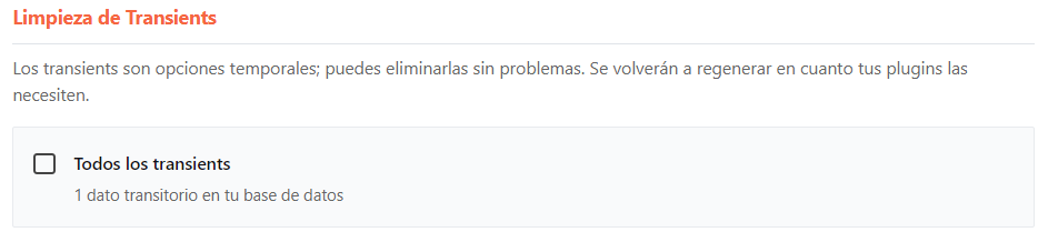 Limpieza de Transients en wordpress