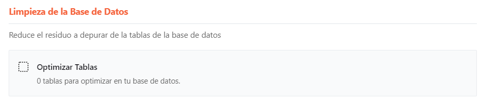 Limpieza de la Base de Datos de wordpress
