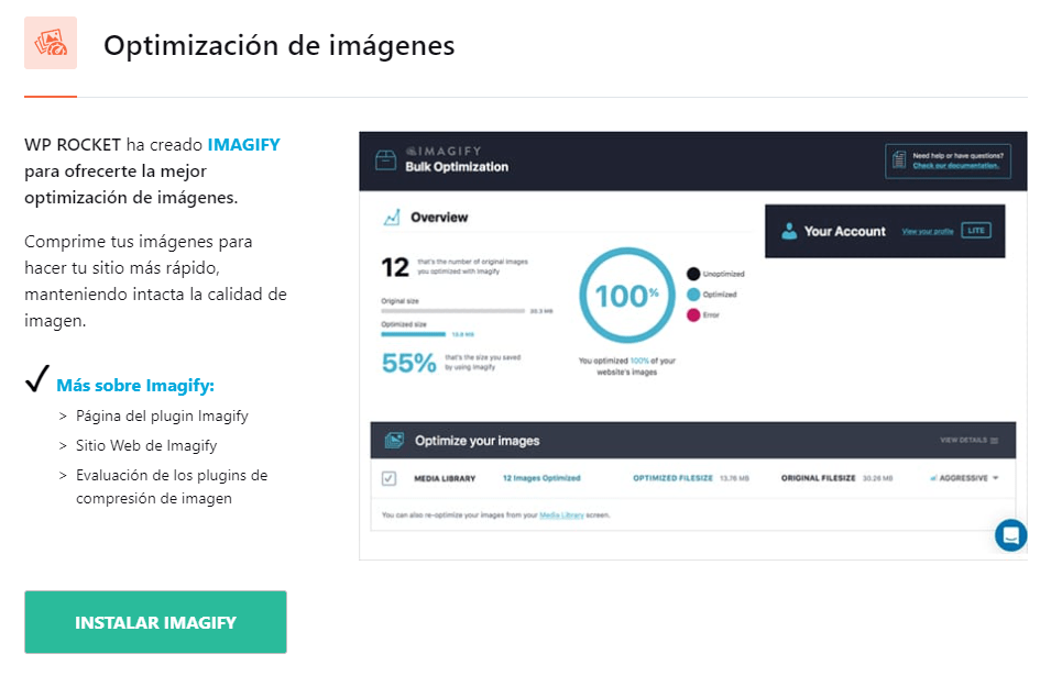 imagify en wp rocket