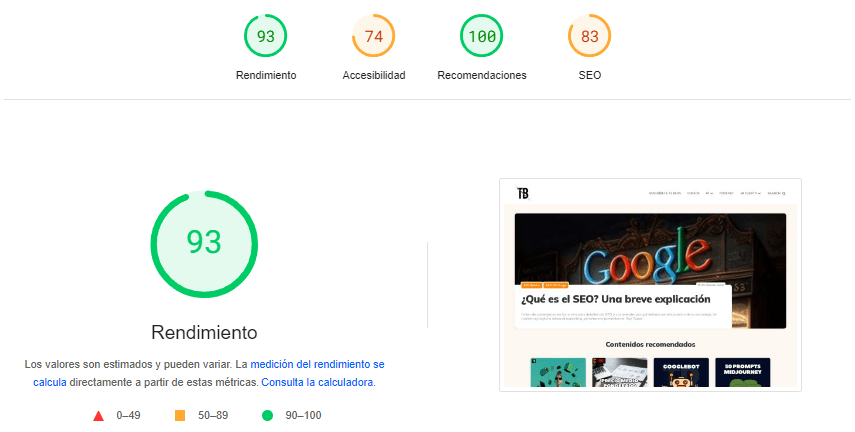 core web vitals rápido y wp rocket en mobile