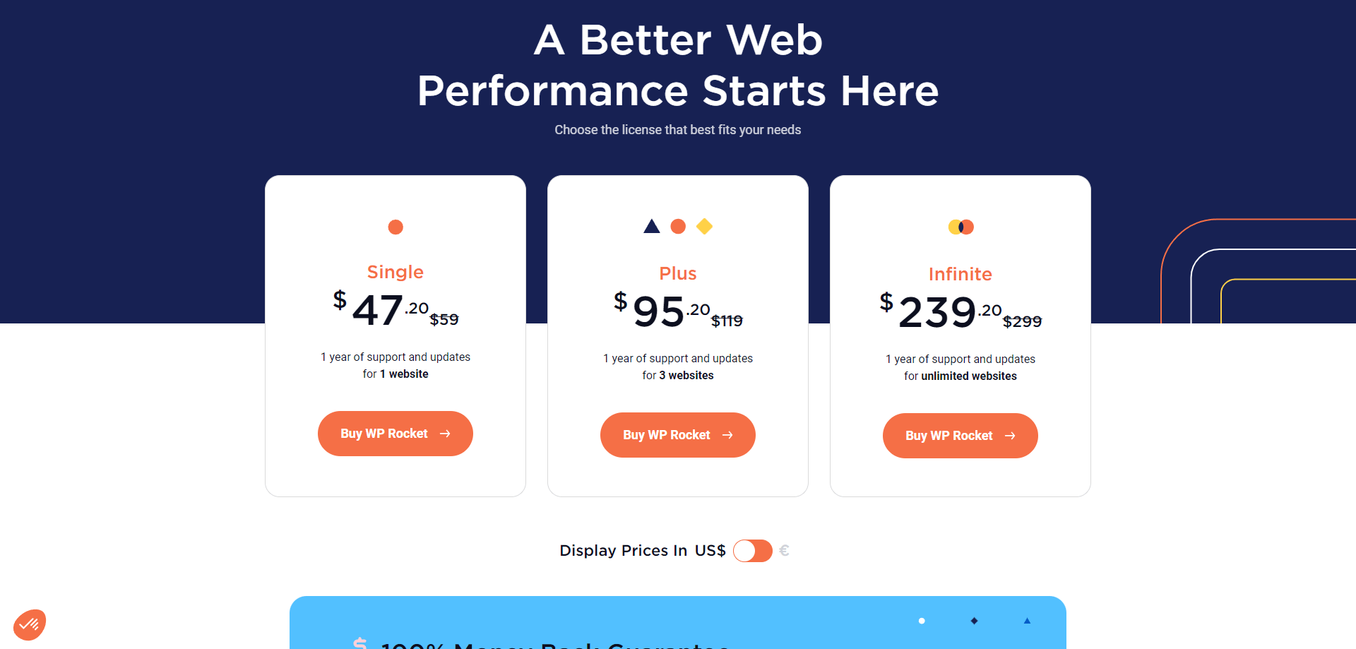 pantalla de pago previa a configurar wp rocket