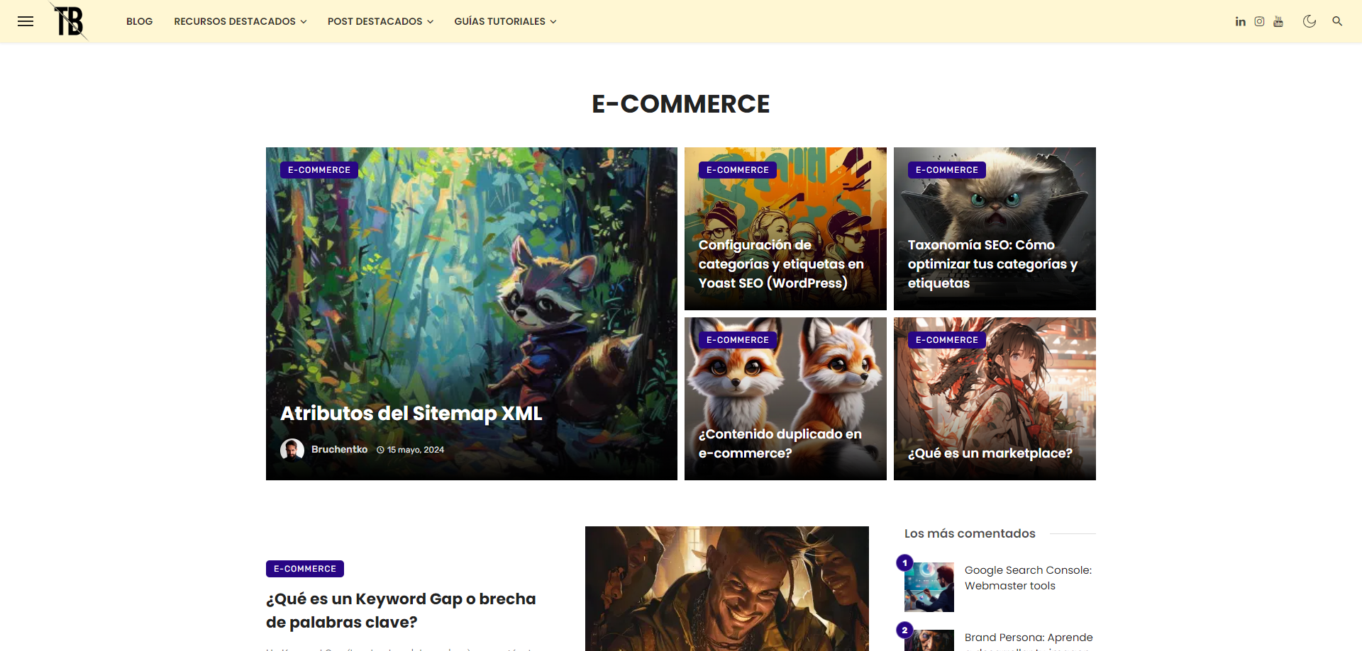 indexar categorías en blogs