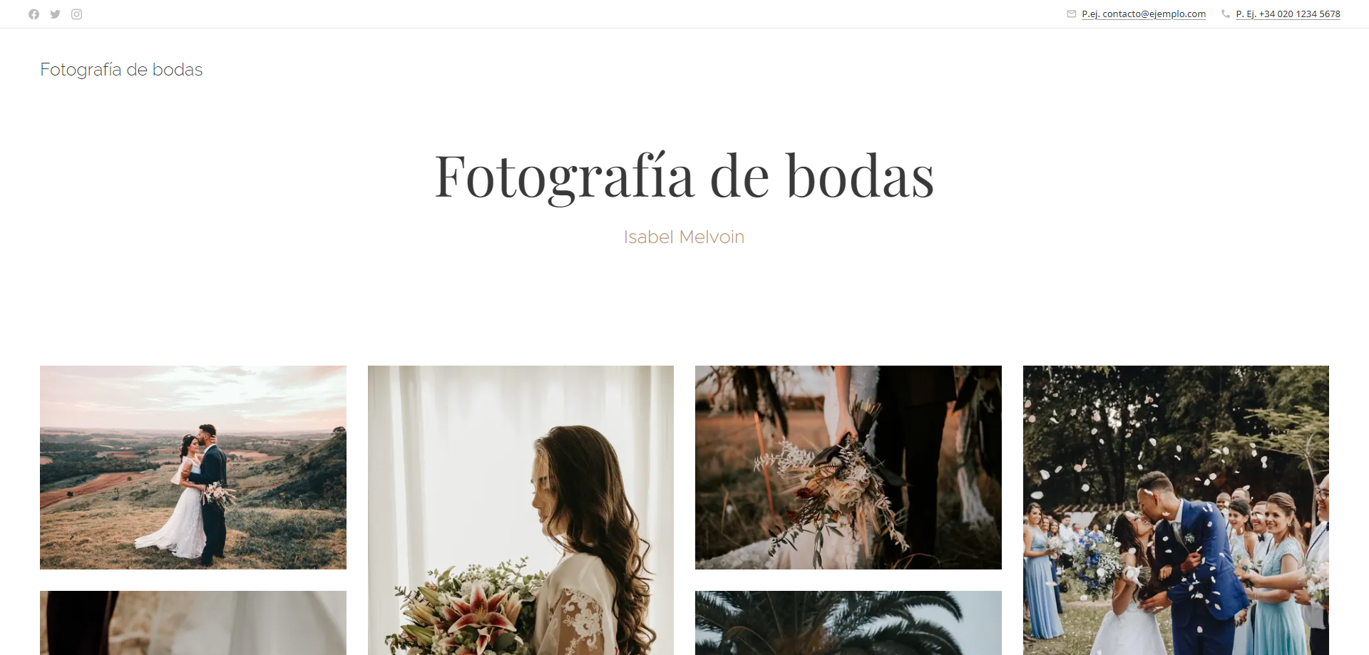 ejemplo de creador de páginas web de webempresa