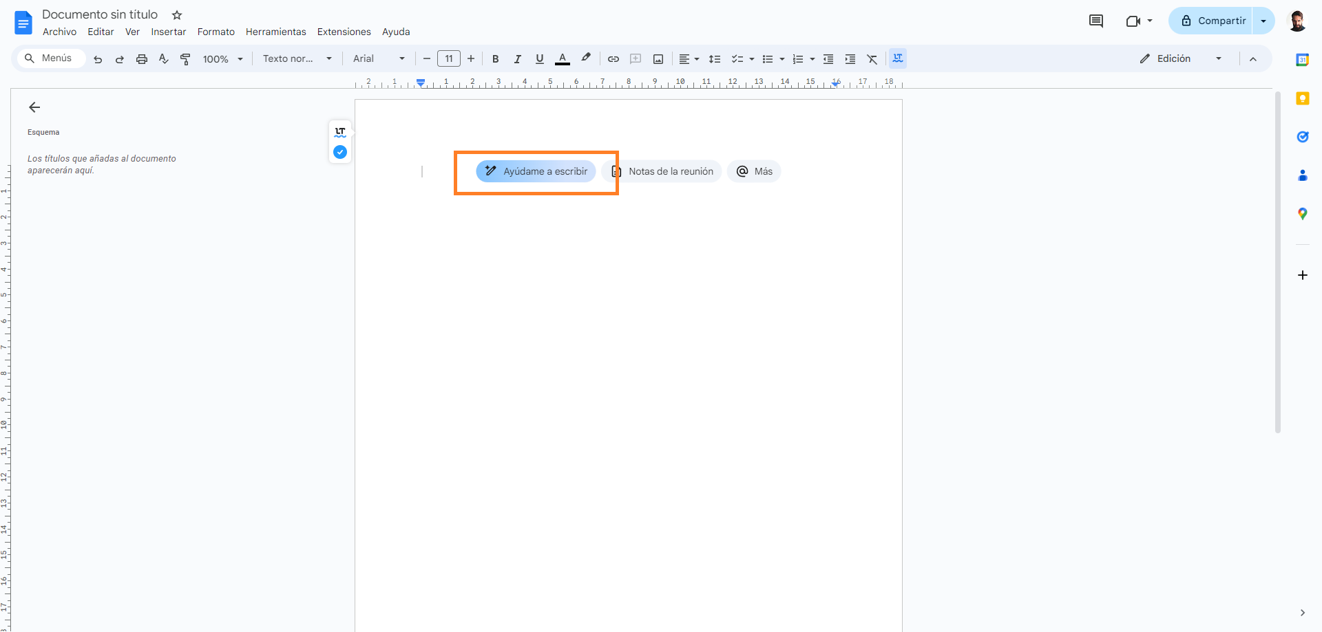 Cómo activar la IA de Google Docs