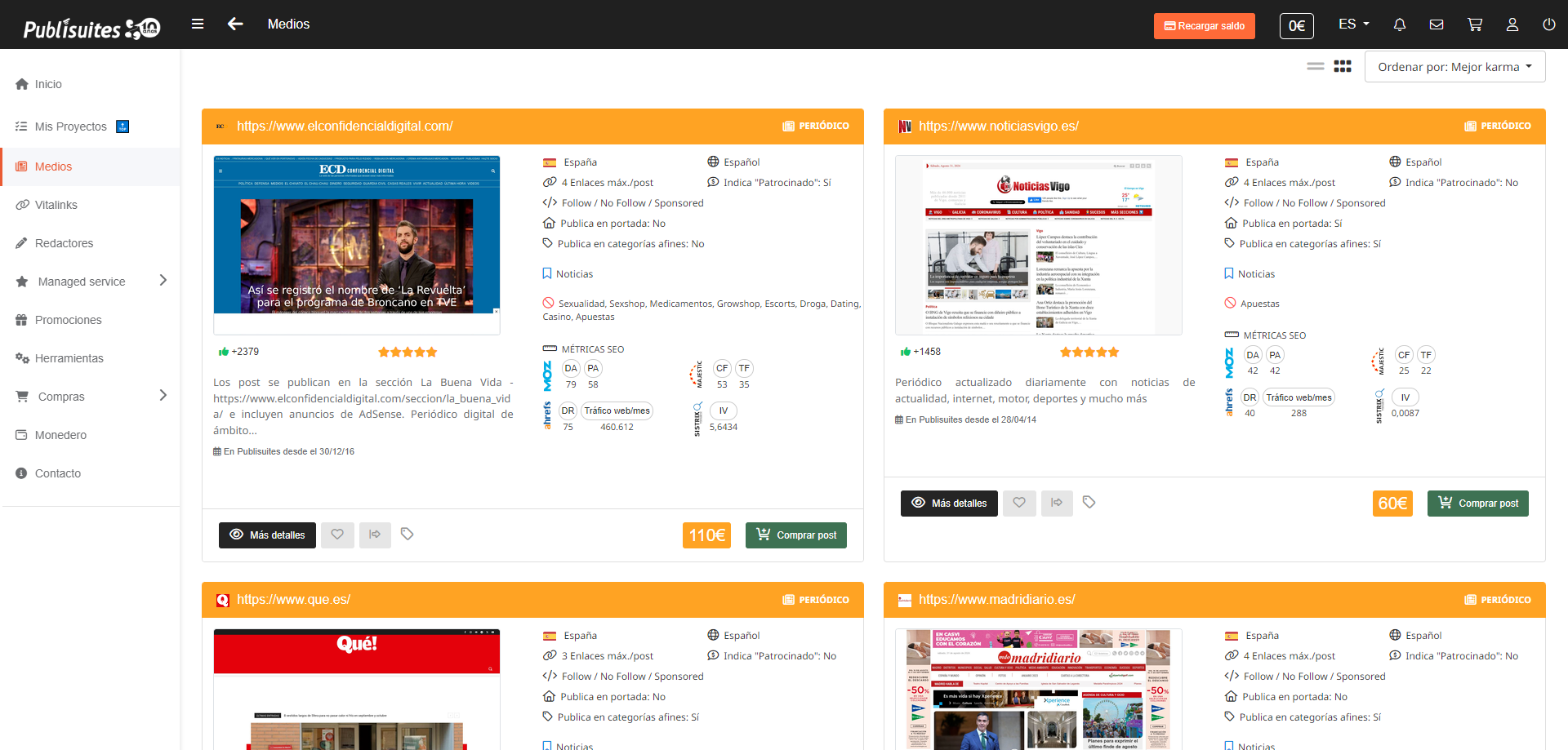 como comprar posteos pagos en publisuites