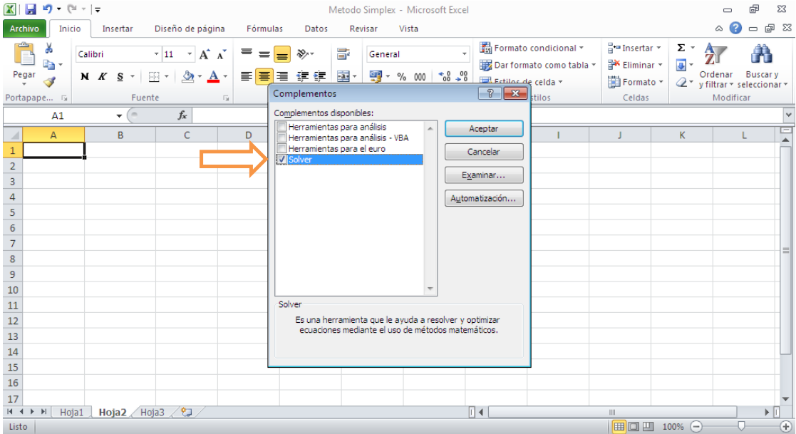 Cómo Activar y Configurar el método Solver en Excel parte 3