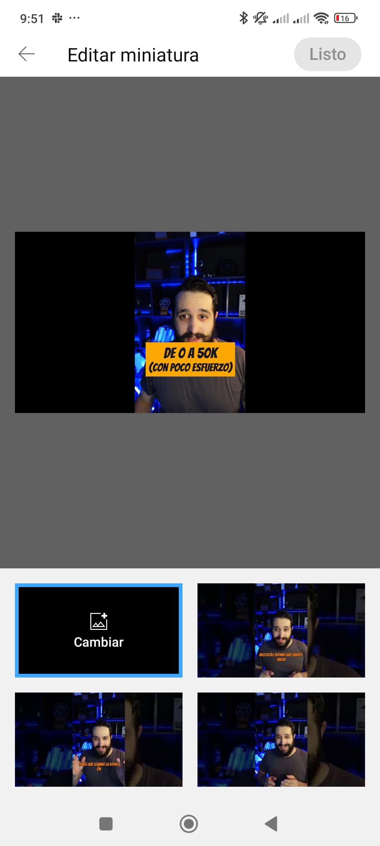 Ejemplo de Miniaturas de YouTube