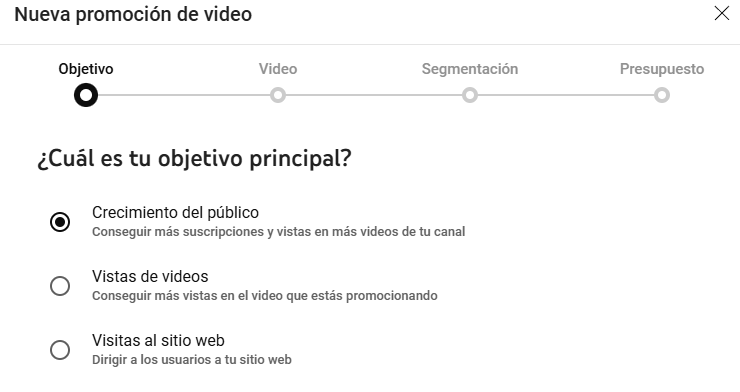 tipos de promociones en youtube