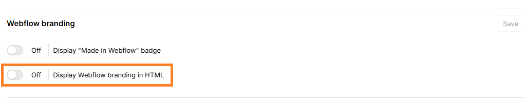 Desactívala y también podrías desactivar el branding de HTML.