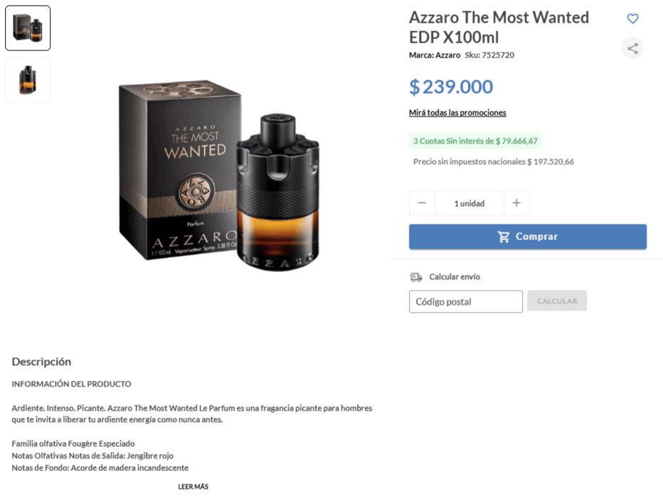 perfume con buenas descripciones