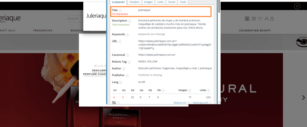 hacer seo para perfumerías implica tener bien los títulos seo