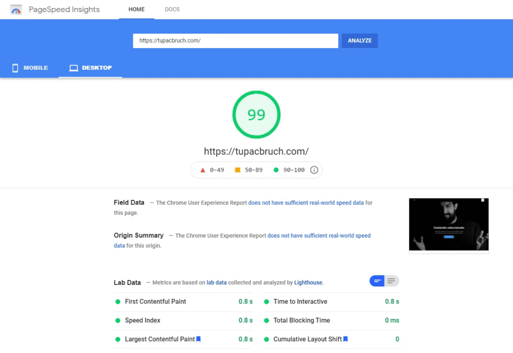 Ver más sobre el Page Speed Insights de Google de SEO técnico