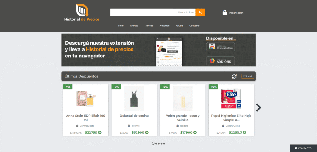historial.com.ar: una herramienta que rastrea el precio histórico de miles de productos en tiendas como Mercado Libre o Frávega.