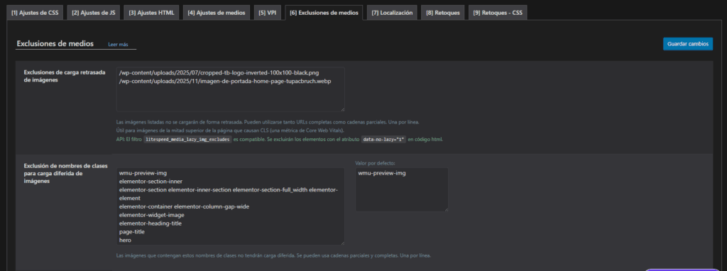 Fragmento de código HTML que muestra etiquetas 'link rel=preload' resaltadas para precargar archivos de fuentes WOFF2, incluyendo Manrope y Font Awesome, para mejorar el tiempo de renderización.