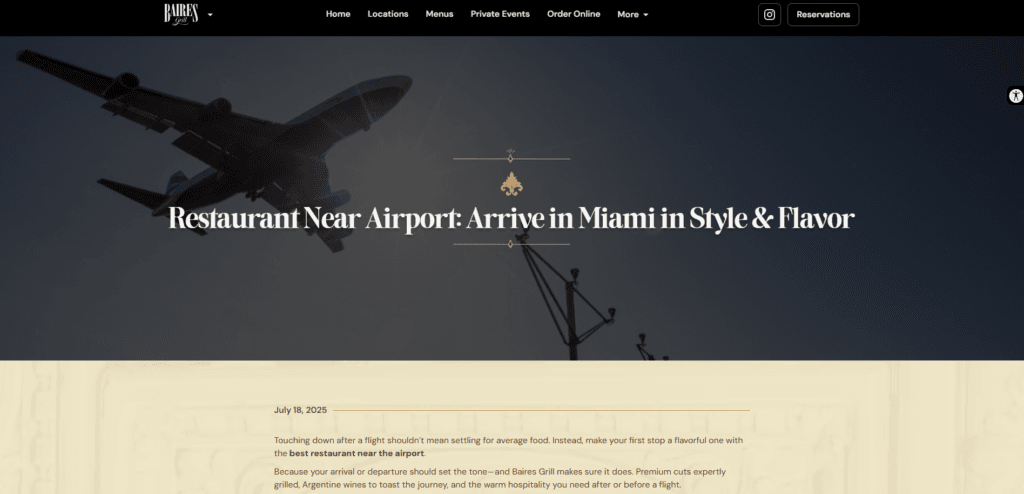 Ejemplo de un contenido hiper-local