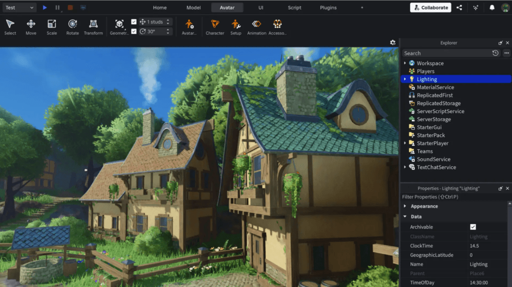Ejemplo de Roblox Studio